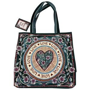 Brighton Bella Tote Love is All You‎ Need Floral Heart Bird Design